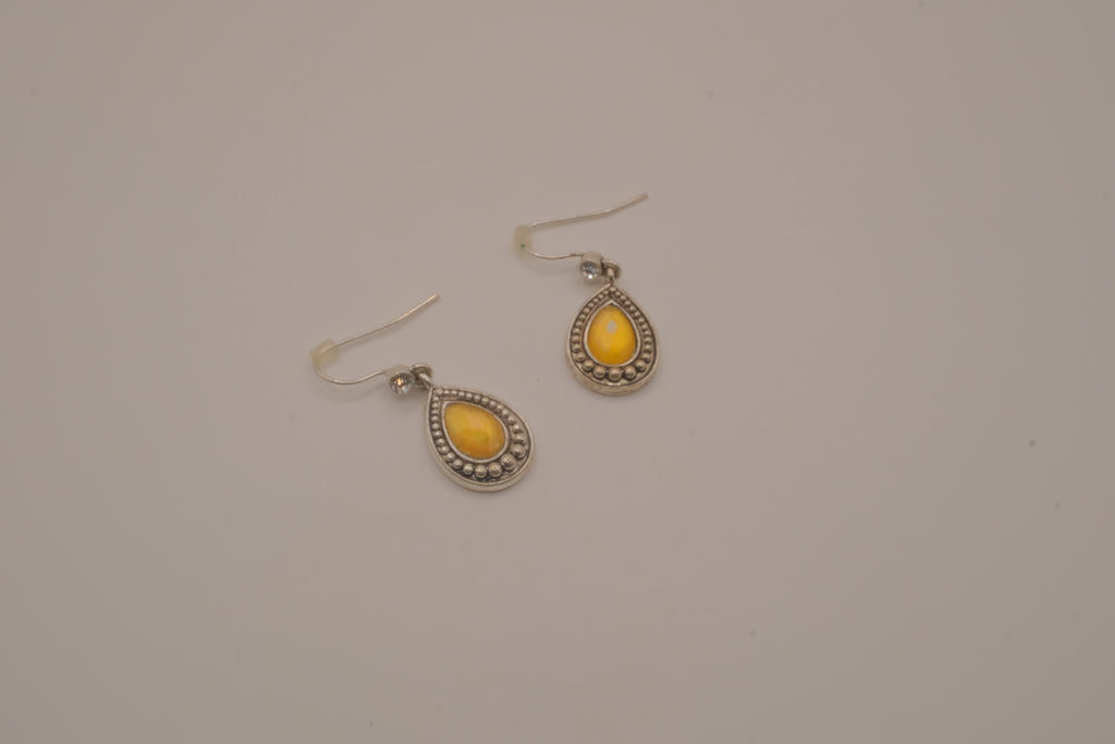 Vintage Avon faux citrine drop earring