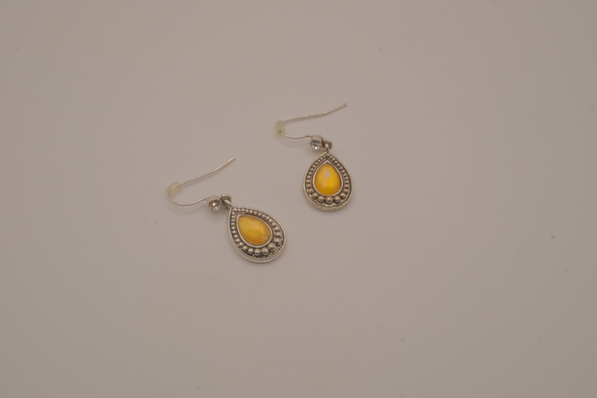 Vintage Avon faux citrine drop earring