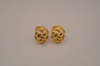 Vintage gold woven knot earrings