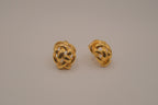 Vintage gold woven knot earrings