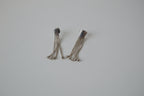 Vintage delicate silver tassel drop earrings