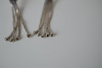 Vintage delicate silver tassel drop earrings