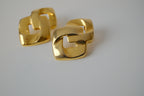 Vintage gold-tone Knot earrings