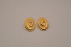 Vintage brushed gold-tone swirl earrings