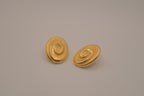 Vintage brushed gold-tone swirl earrings