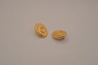 Vintage brushed gold-tone swirl earrings