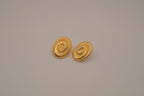 Vintage brushed gold-tone swirl earrings