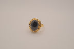 Vintage oval faux black onyx cocktail ring