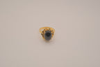 Vintage oval faux black onyx cocktail ring