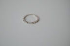 Delicate crescent and star silver tone ring