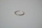 Delicate crescent and star silver tone ring