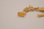 Vintage 22K Gold Plated Cleveland Museum of Art (CMA) Egyptian Charm Bracelet