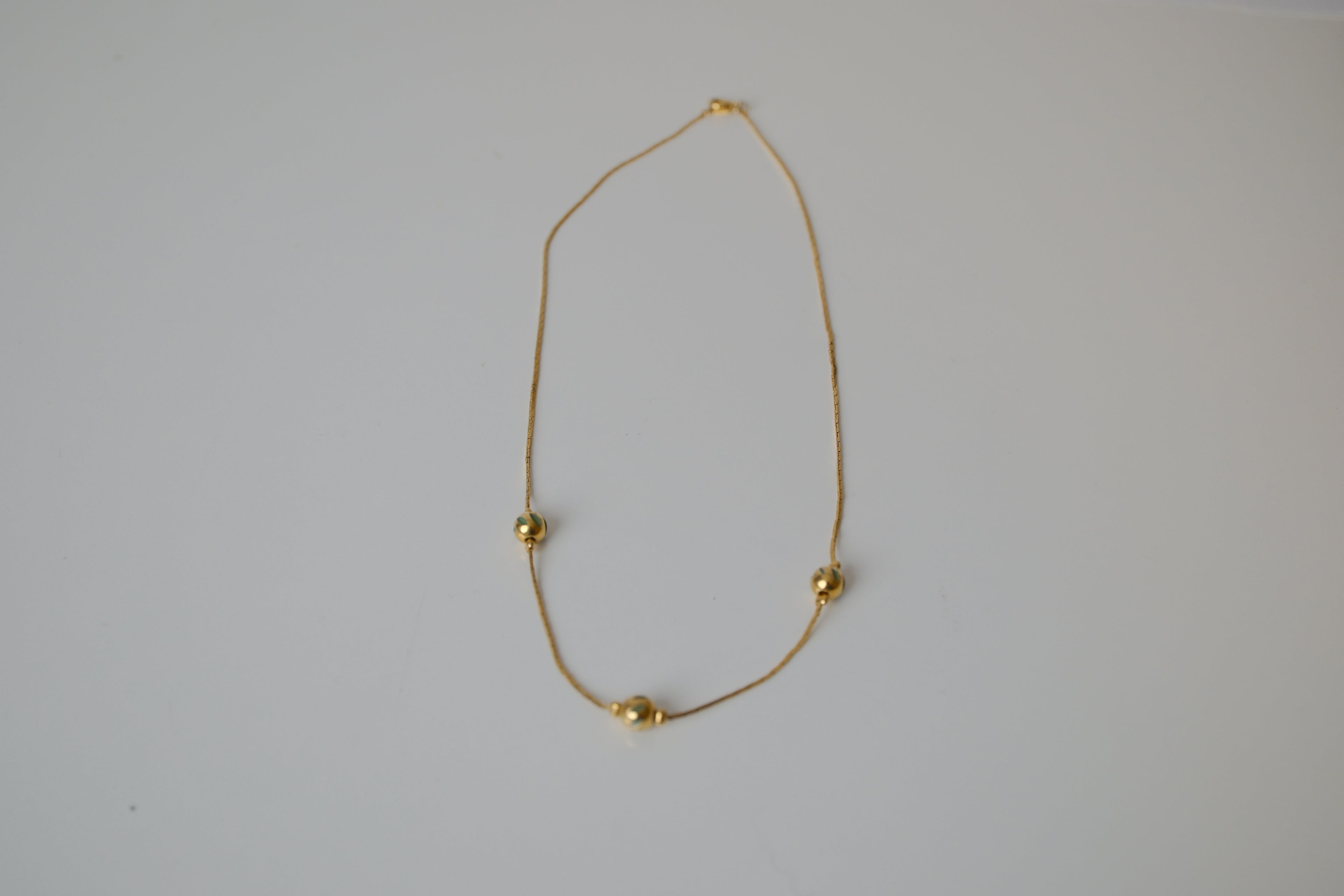 Minimalist beaded station necklace