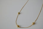 Minimalist beaded station necklace