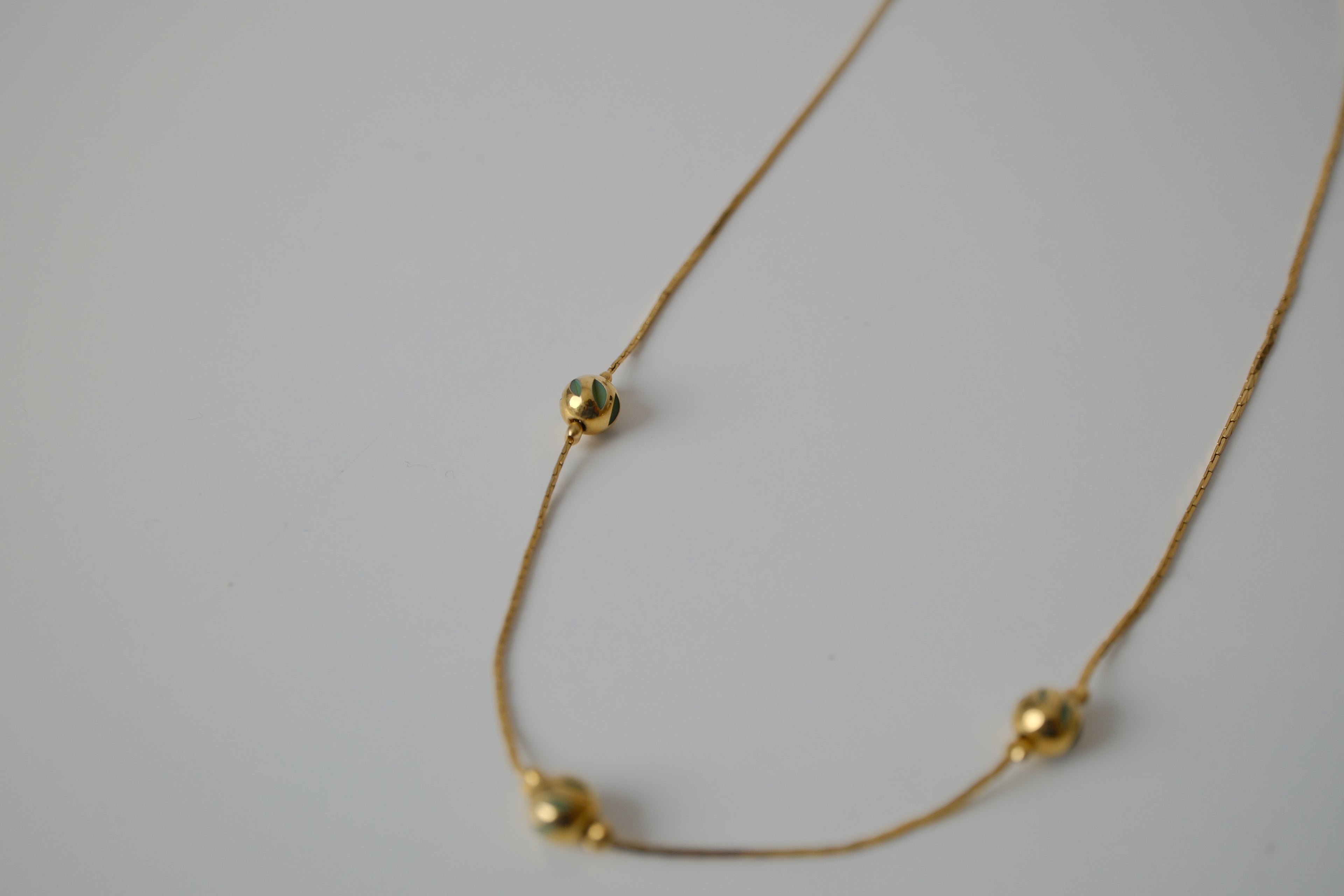 Minimalist beaded station necklace