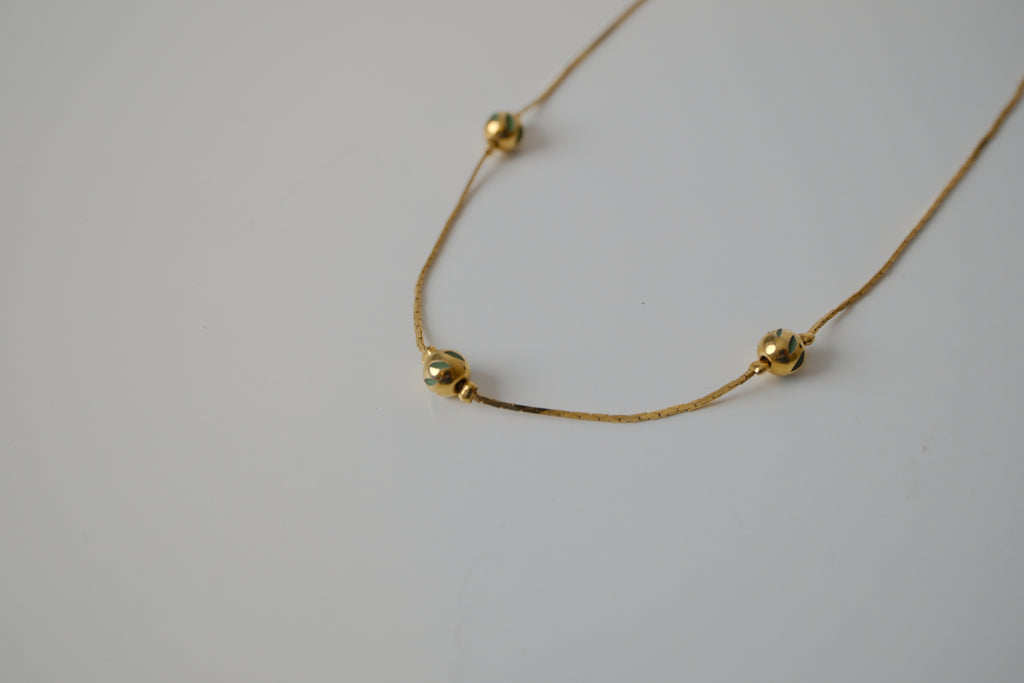 Minimalist beaded station necklace