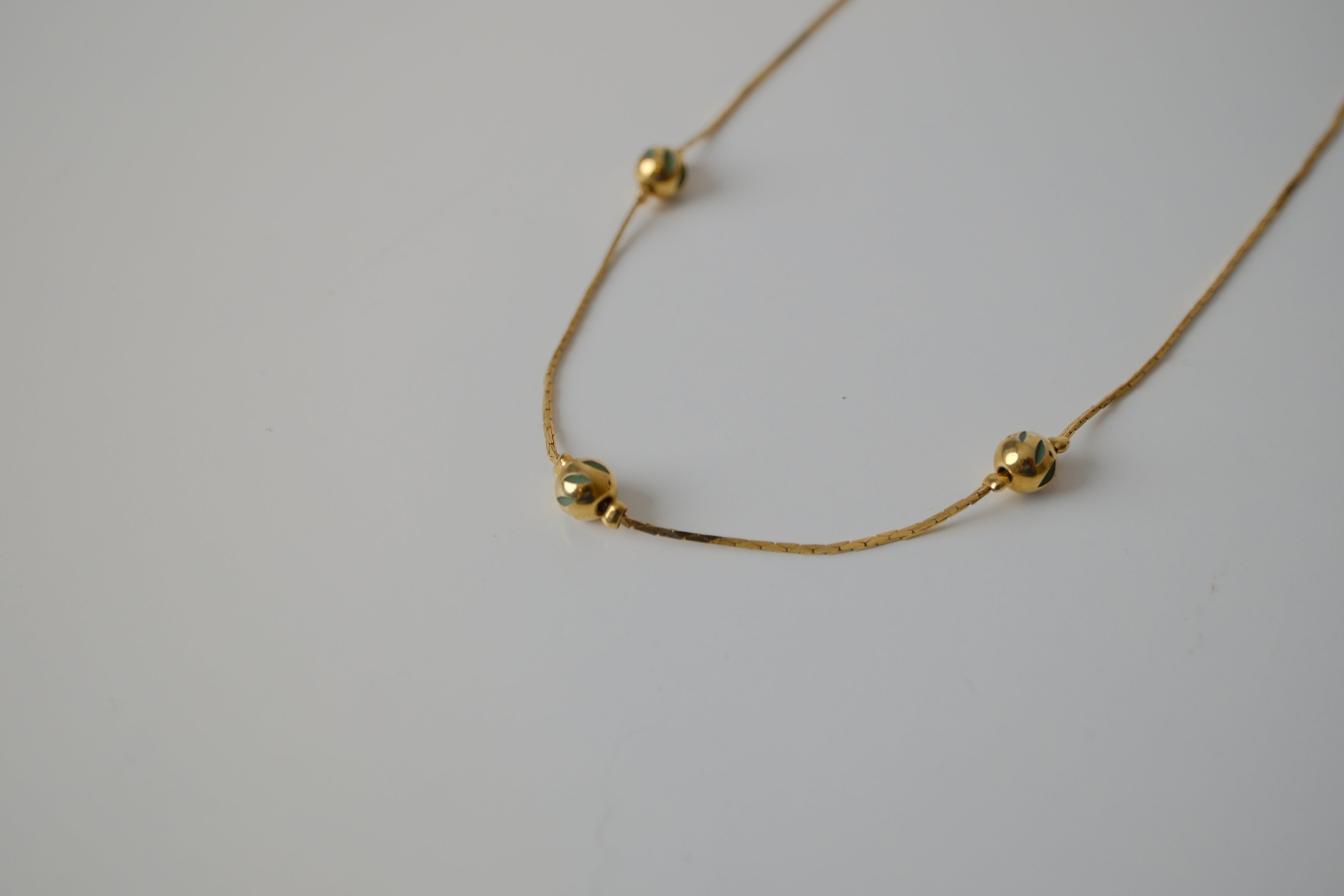 Minimalist beaded station necklace