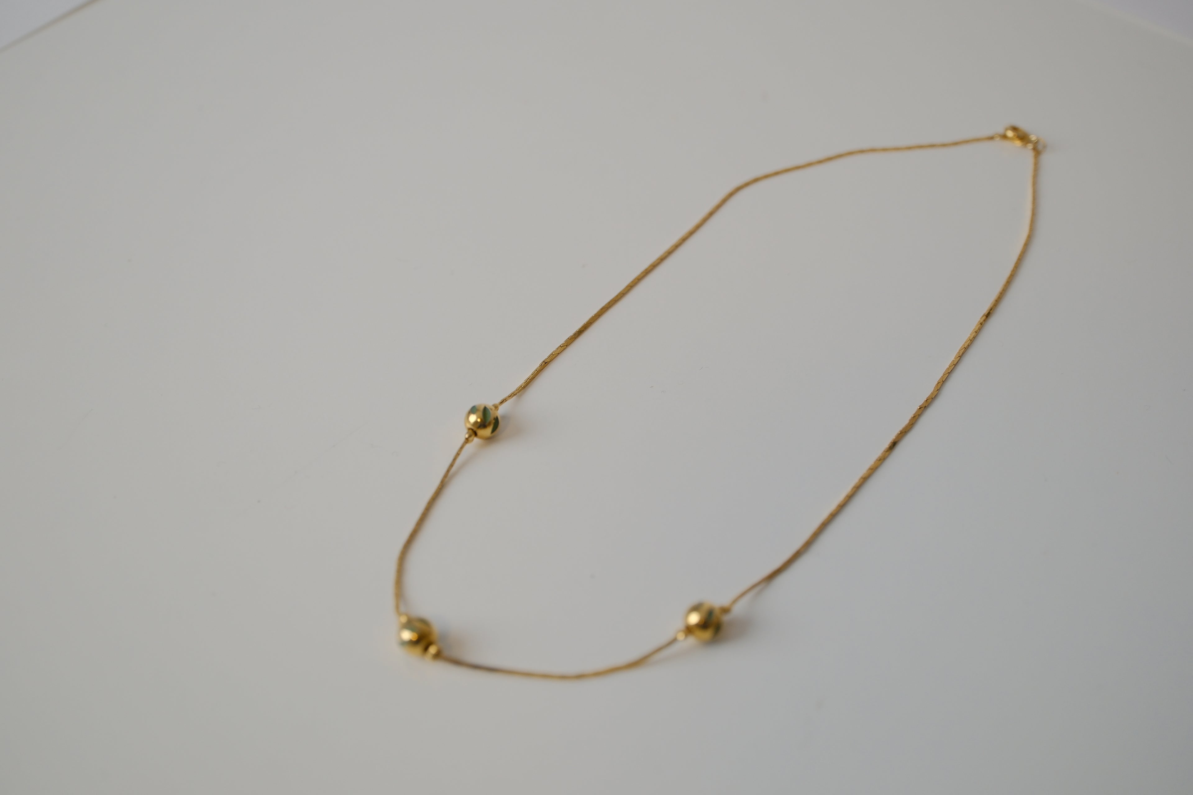 Minimalist beaded station necklace