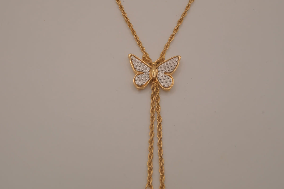 Vintage 1979 Avon Butterfly Lariat Necklace