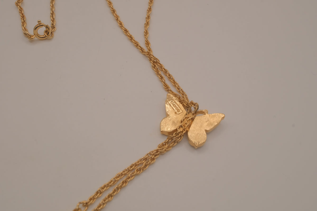 Vintage 1979 Avon Butterfly Lariat Necklace