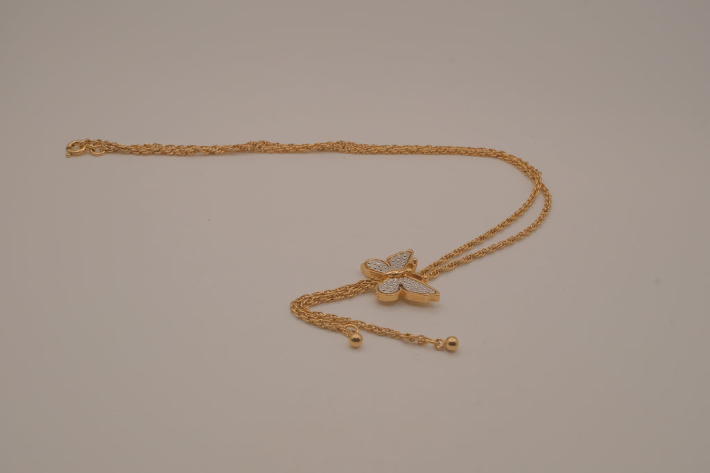 Vintage 1979 Avon Butterfly Lariat Necklace
