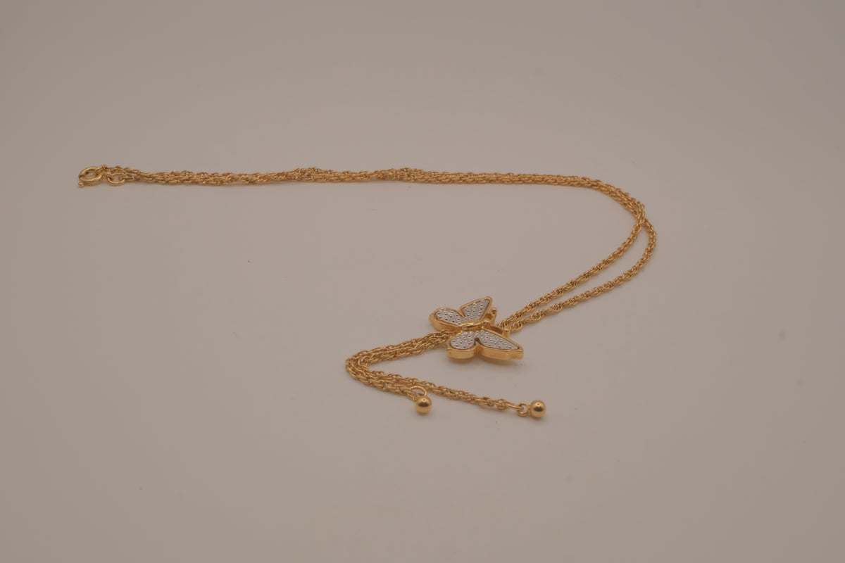 Vintage 1979 Avon Butterfly Lariat Necklace