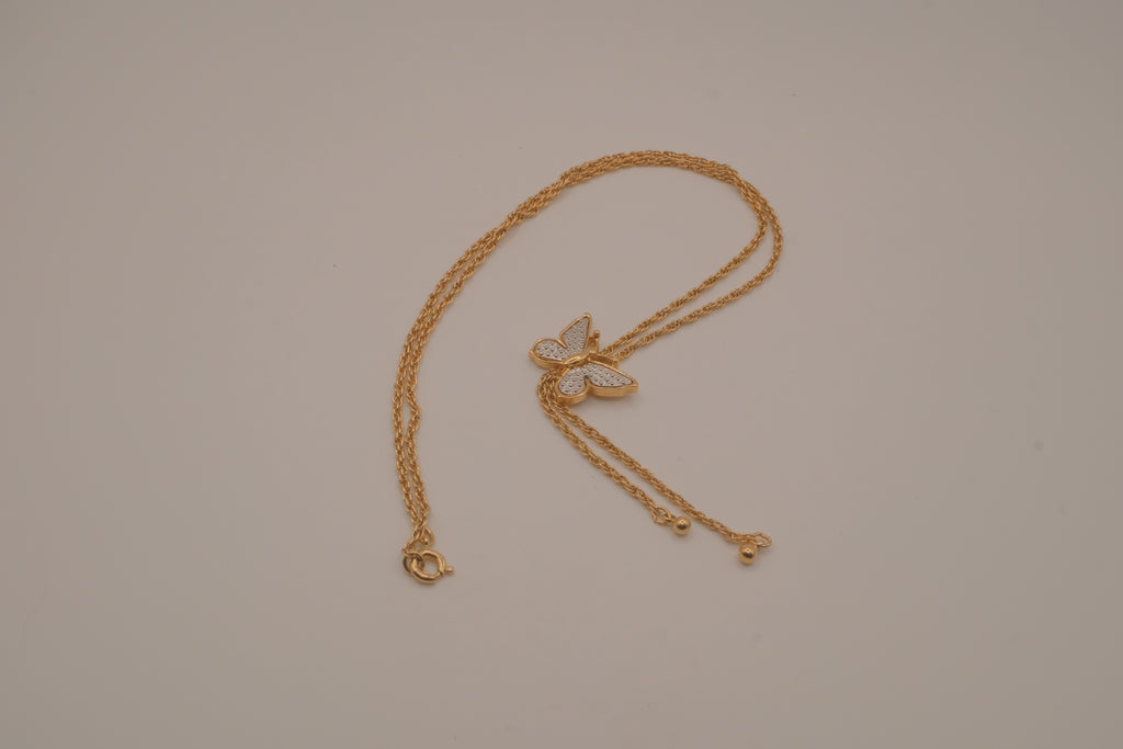 Vintage 1979 Avon Butterfly Lariat Necklace