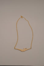 Horizontal flying bird necklace