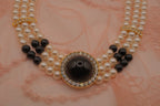 Vintage multi-strand faux pearl statement choker