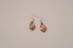Fused art glass dangle earrings