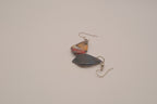 Fused art glass dangle earrings