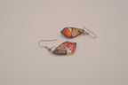Fused art glass dangle earrings