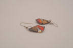 Fused art glass dangle earrings