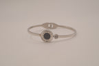 Minimalist cuff with Mother of Pearl/Faux onyx inlay