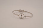Minimalist cuff with Mother of Pearl/Faux onyx inlay