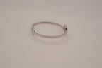 Minimalist cuff with Mother of Pearl/Faux onyx inlay
