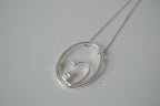 Floating heart pendant necklace
