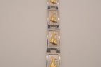 Two-tone vintage dolphin link bracelet&nbsp;
