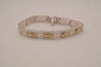 Two-tone vintage dolphin link bracelet&nbsp;