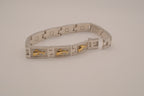 Two-tone vintage dolphin link bracelet&nbsp;