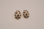 Vintage 1980s-style statement button earrings