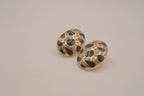 Vintage 1980s-style statement button earrings