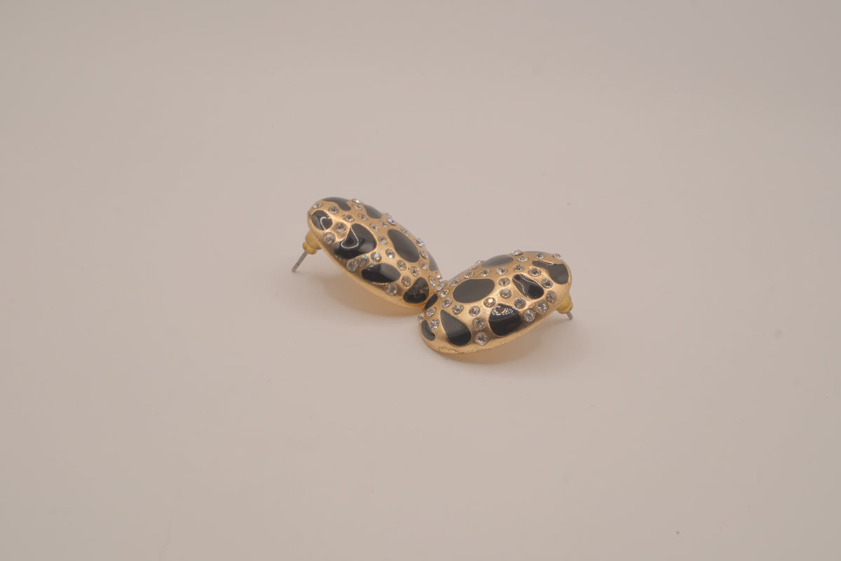Vintage 1980s-style statement button earrings