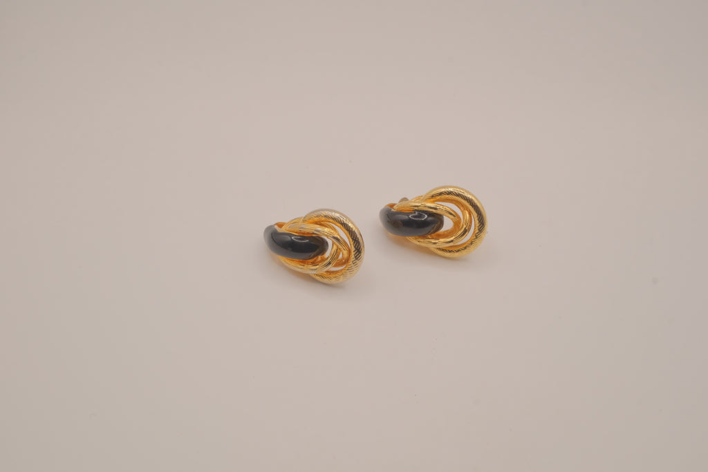 Vintage 1980s retro-style statement earrings