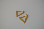 Vintage Gold tone triangle hoop earrings&nbsp;