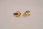 Vintage 1980s retro-style statement earrings