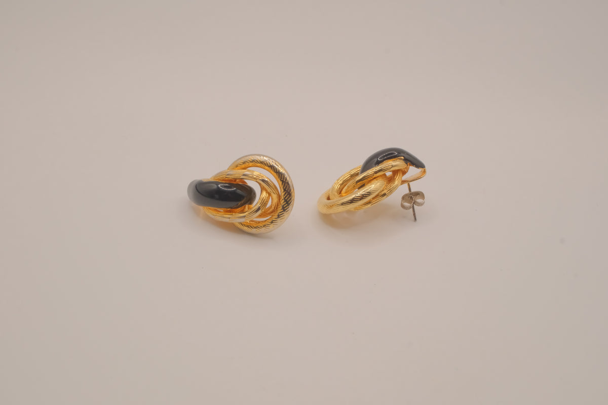Vintage 1980s retro-style statement earrings