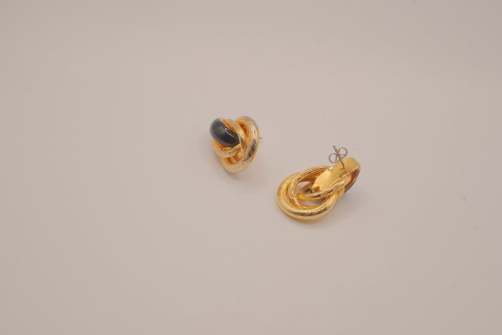 Vintage 1980s retro-style statement earrings