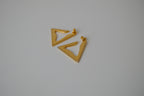Vintage Gold tone triangle hoop earrings&nbsp;