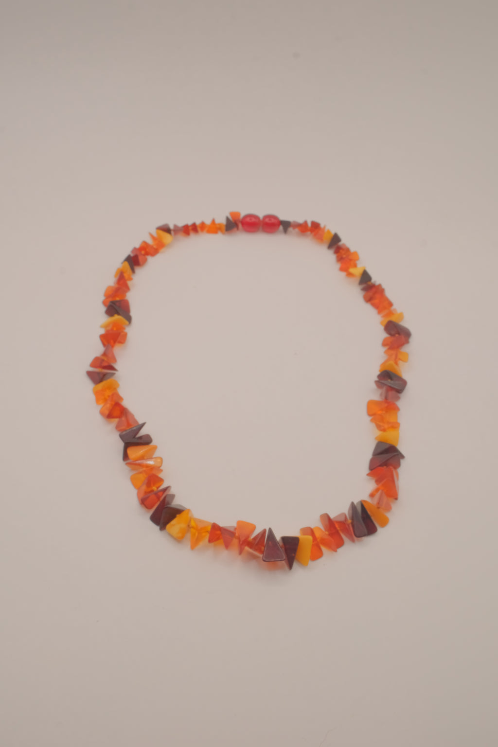 Vintage amber chip necklace